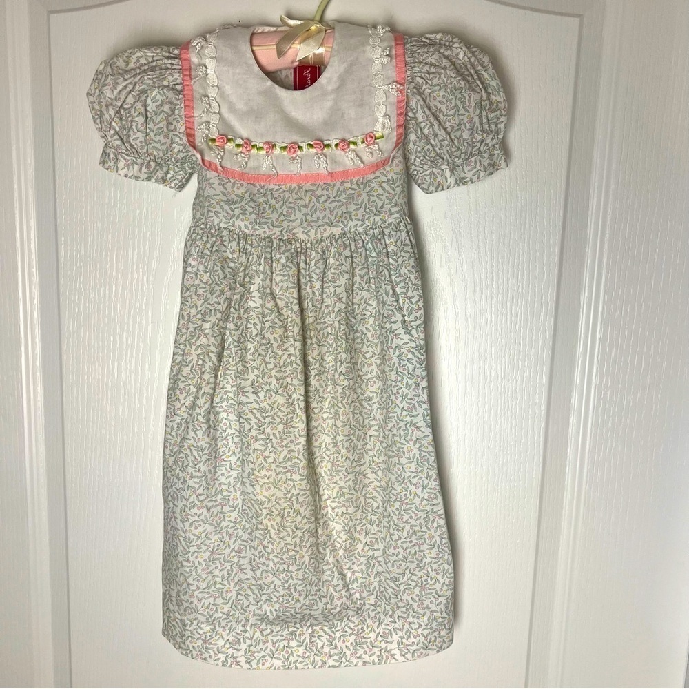 Vintage Sarah Kent girl’s floral print cotton dress size 4/5